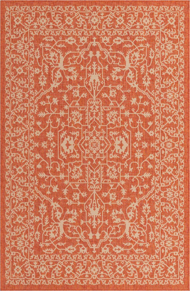 Detail image of 5' x 8' Easy-Clean Botanical Indoor / Outdoor Rug