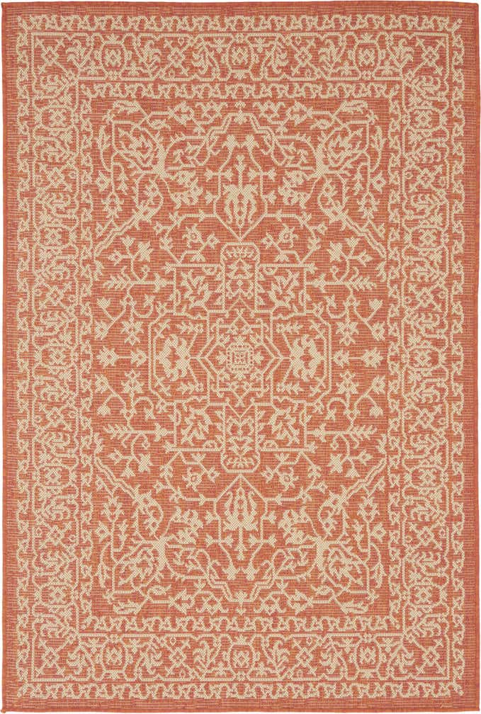 4' x 6' Easy-Clean Botanical Indoor / Outdoor Rug