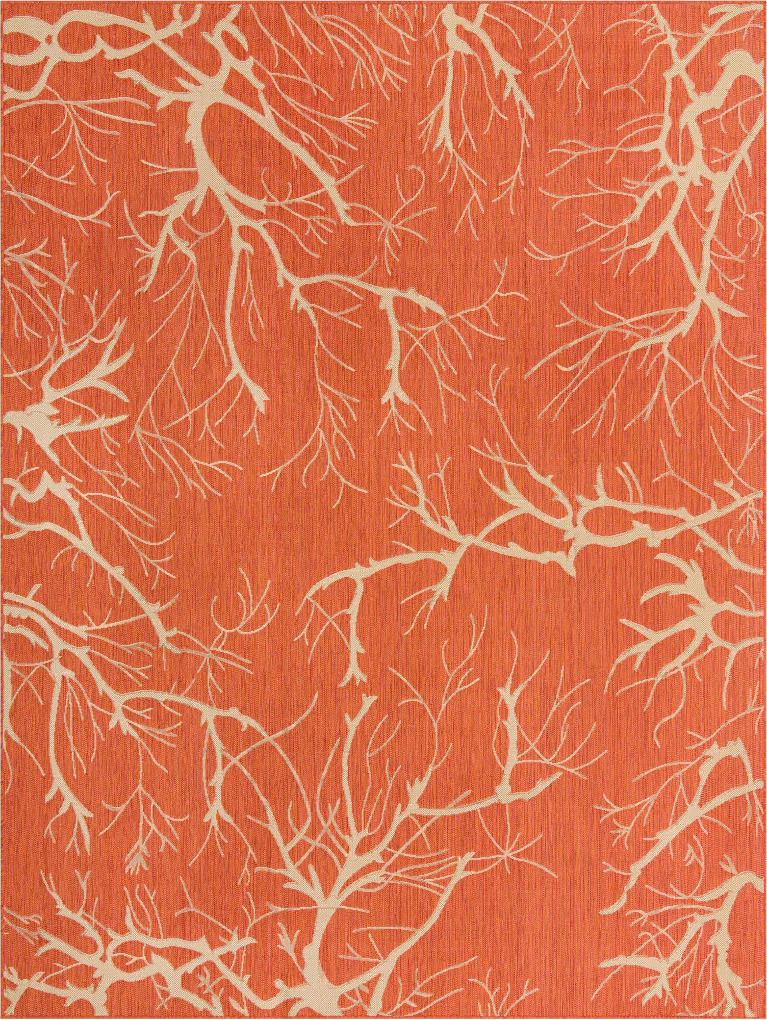 9' x 12' 2 Easy-Clean Botanical Indoor / Outdoor Rug