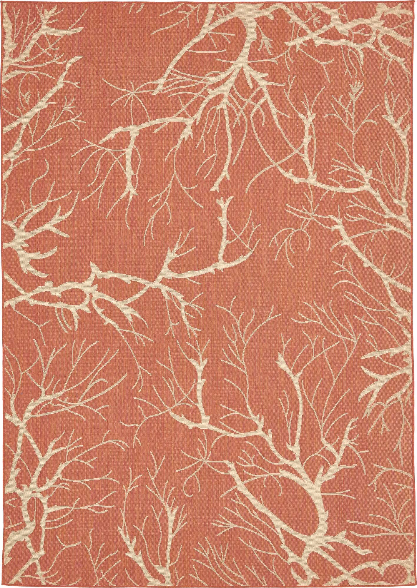 8' x 11' 4 Easy-Clean Botanical Indoor / Outdoor Rug