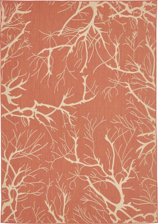 Detail image of 8' x 11' 4 Easy-Clean Botanical Indoor / Outdoor Rug