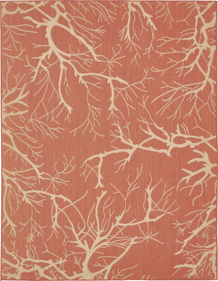 Detail image of 7' x 10' Easy-Clean Botanical Indoor / Outdoor Rug