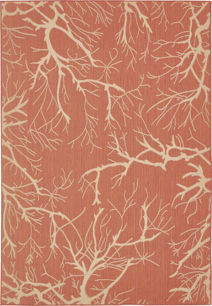 7' x 10' Easy-Clean Botanical Indoor / Outdoor Rug