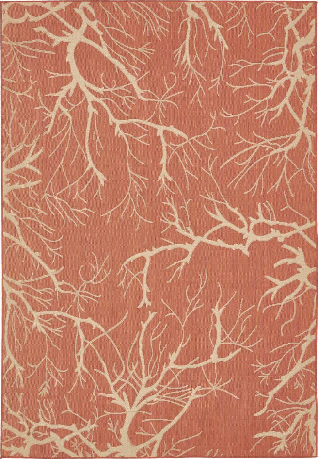 Detail image of 7' x 10' Easy-Clean Botanical Indoor / Outdoor Rug