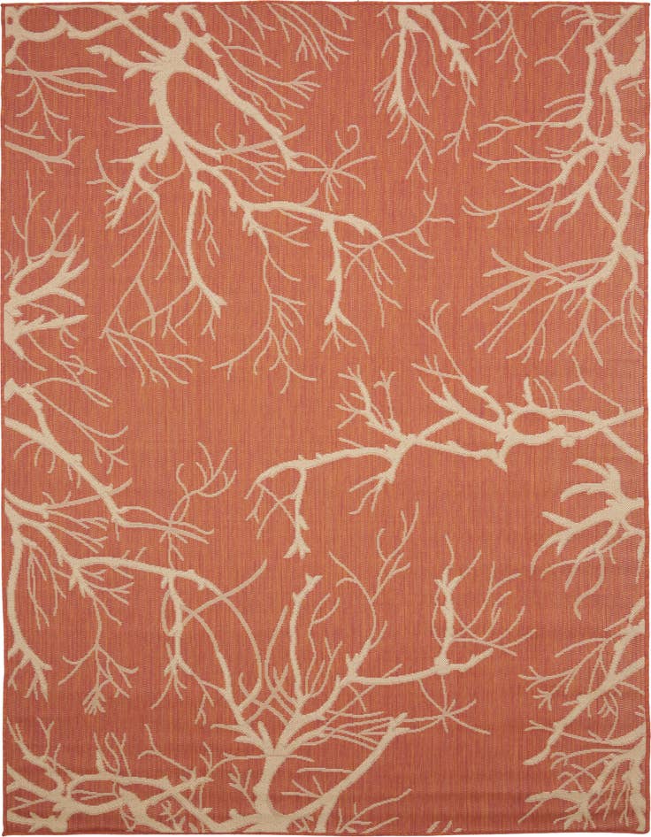 Detail image of 6' x 9' Easy-Clean Botanical Indoor / Outdoor Rug
