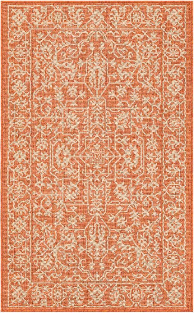3' 3 x 5' 3 Easy-Clean Botanical Indoor / Outdoor Rug