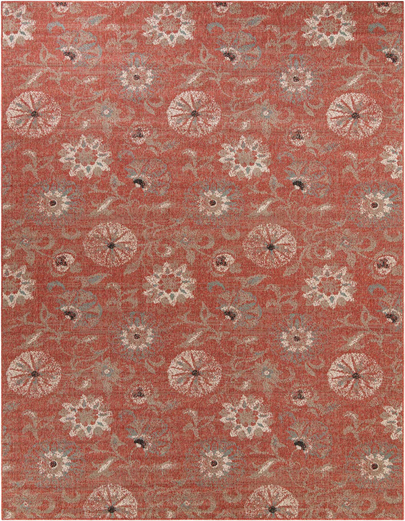 10' x 14' 2 Easy-Clean Botanical Indoor / Outdoor Rug