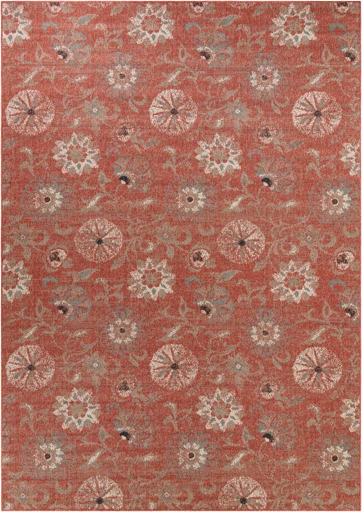 10' x 14' 2 Easy-Clean Botanical Indoor / Outdoor Rug