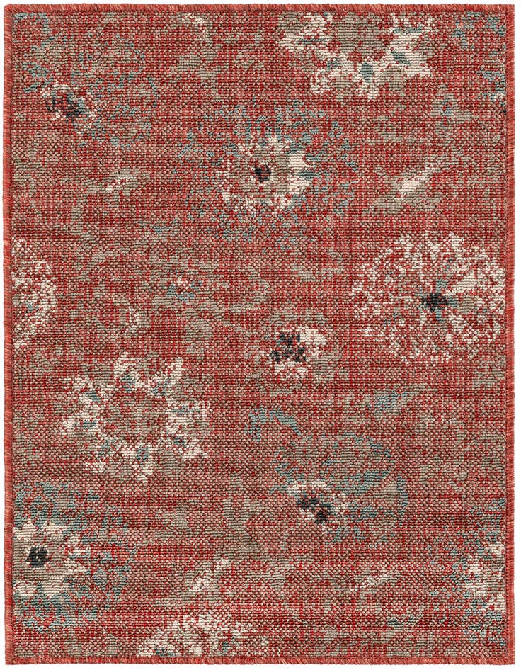 Detail image of 2' x 3' Easy-Clean Botanical Indoor / Outdoor Rug