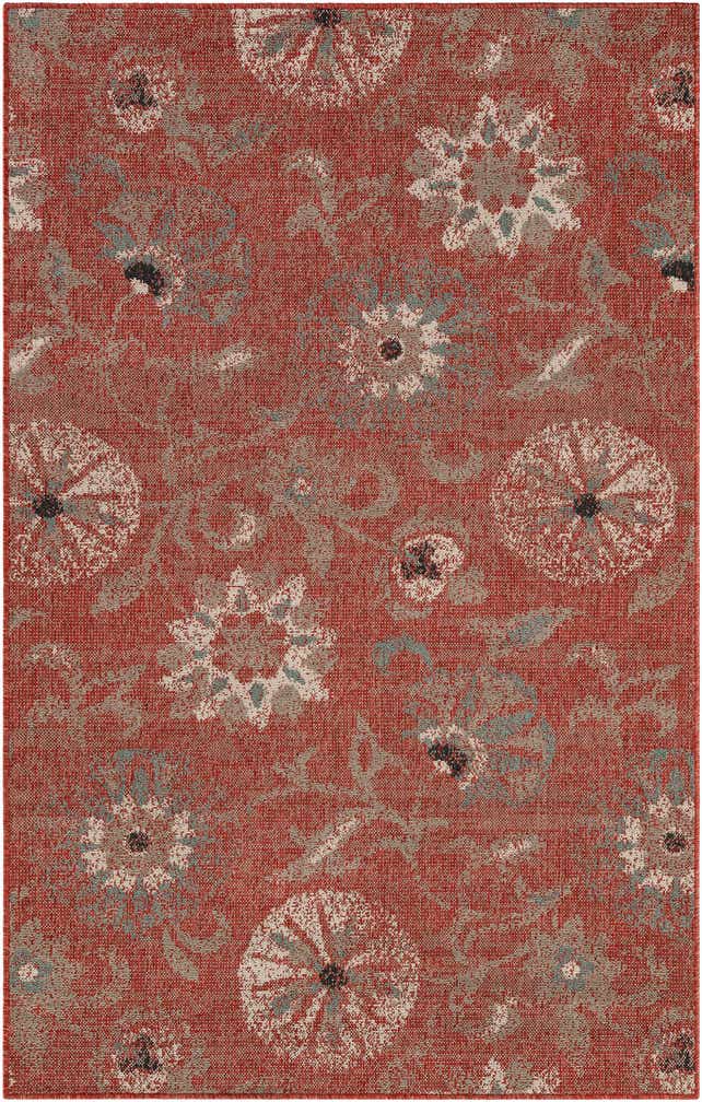 5' x 8' Easy-Clean Botanical Indoor / Outdoor Rug