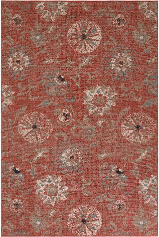 Detail image of 6' x 9' Easy-Clean Botanical Indoor / Outdoor Rug