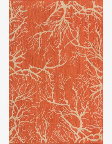 5' x 8' Easy-Clean Botanical Indoor / Outdoor Rug