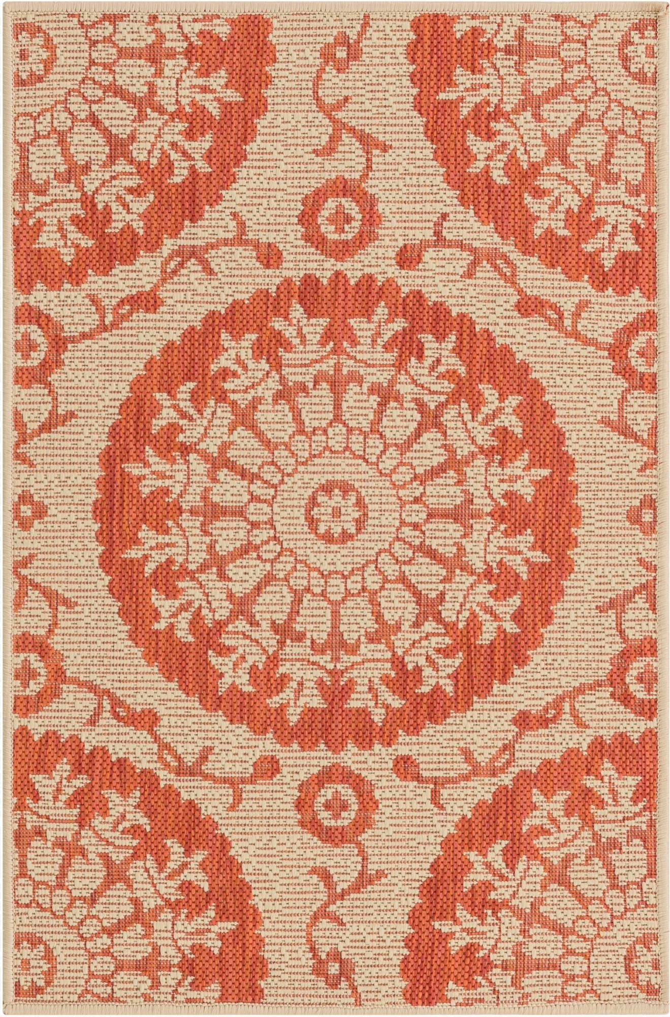 2' 2 x 3'  Washable Botanical Indoor / Outdoor Rug