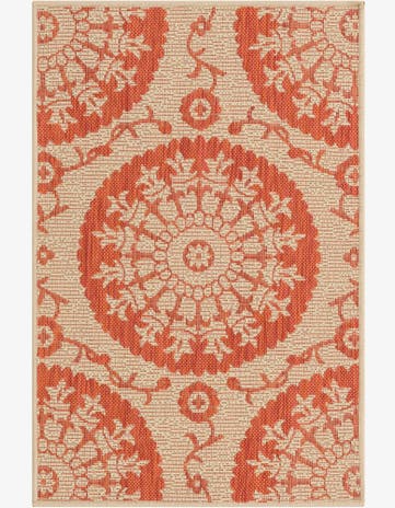 2' 2 x 3' Easy-Clean Botanical Indoor / Outdoor Rug