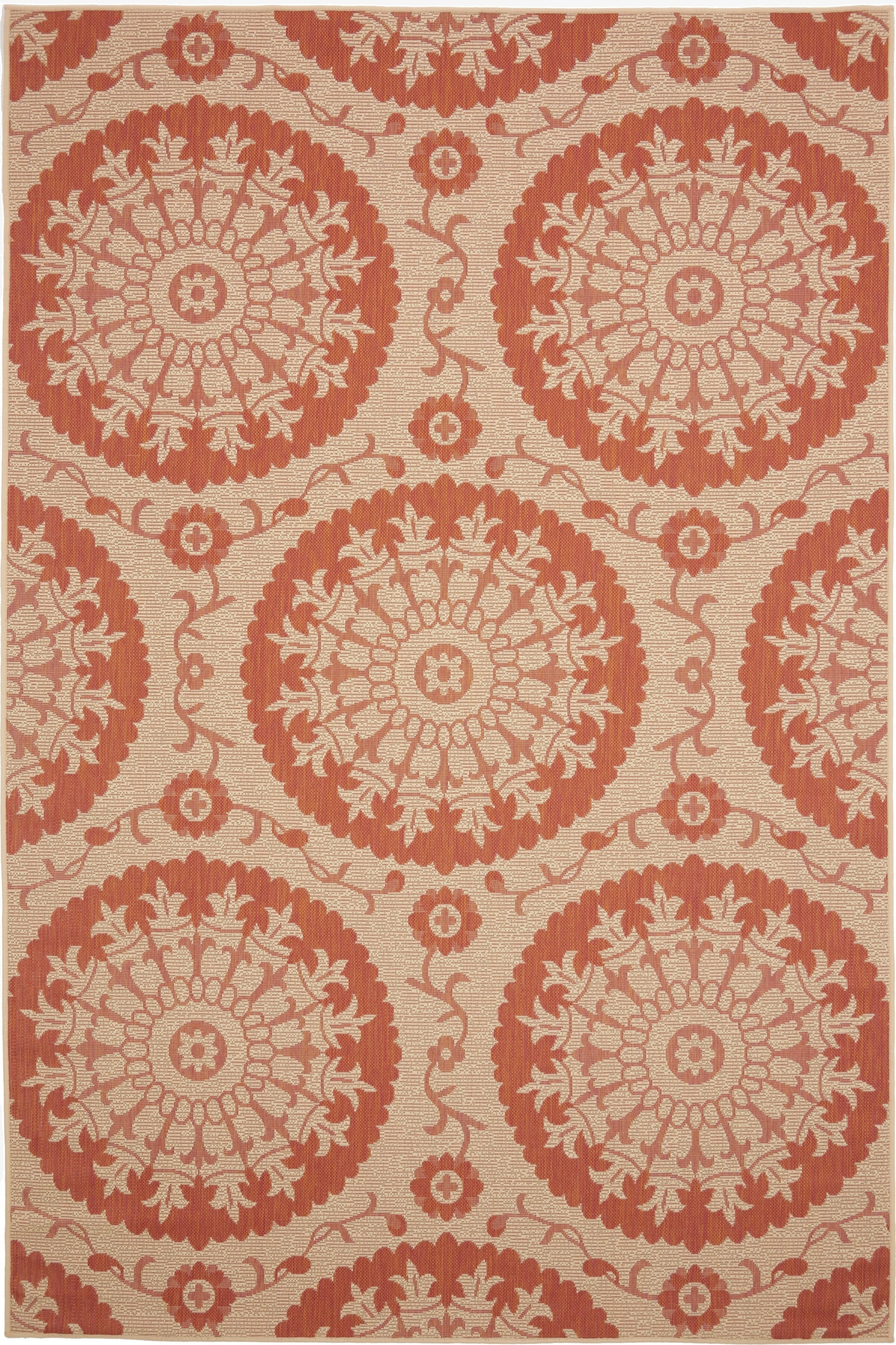 6' x 9'  Washable Botanical Indoor / Outdoor Rug