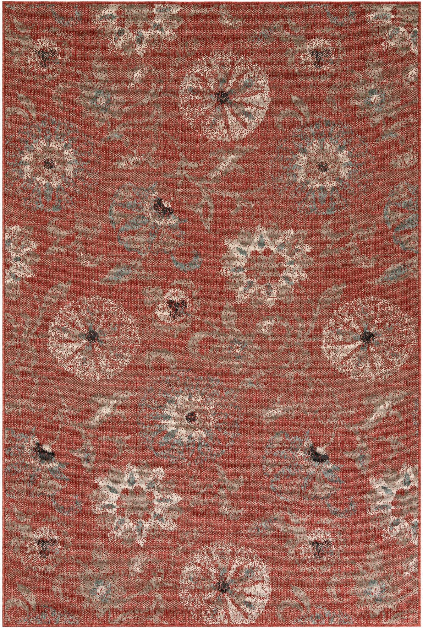 6' x 9'  Washable Botanical Indoor / Outdoor Rug