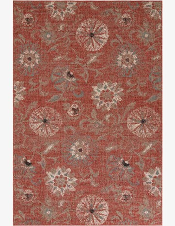 6' x 9' Easy-Clean Botanical Indoor / Outdoor Rug