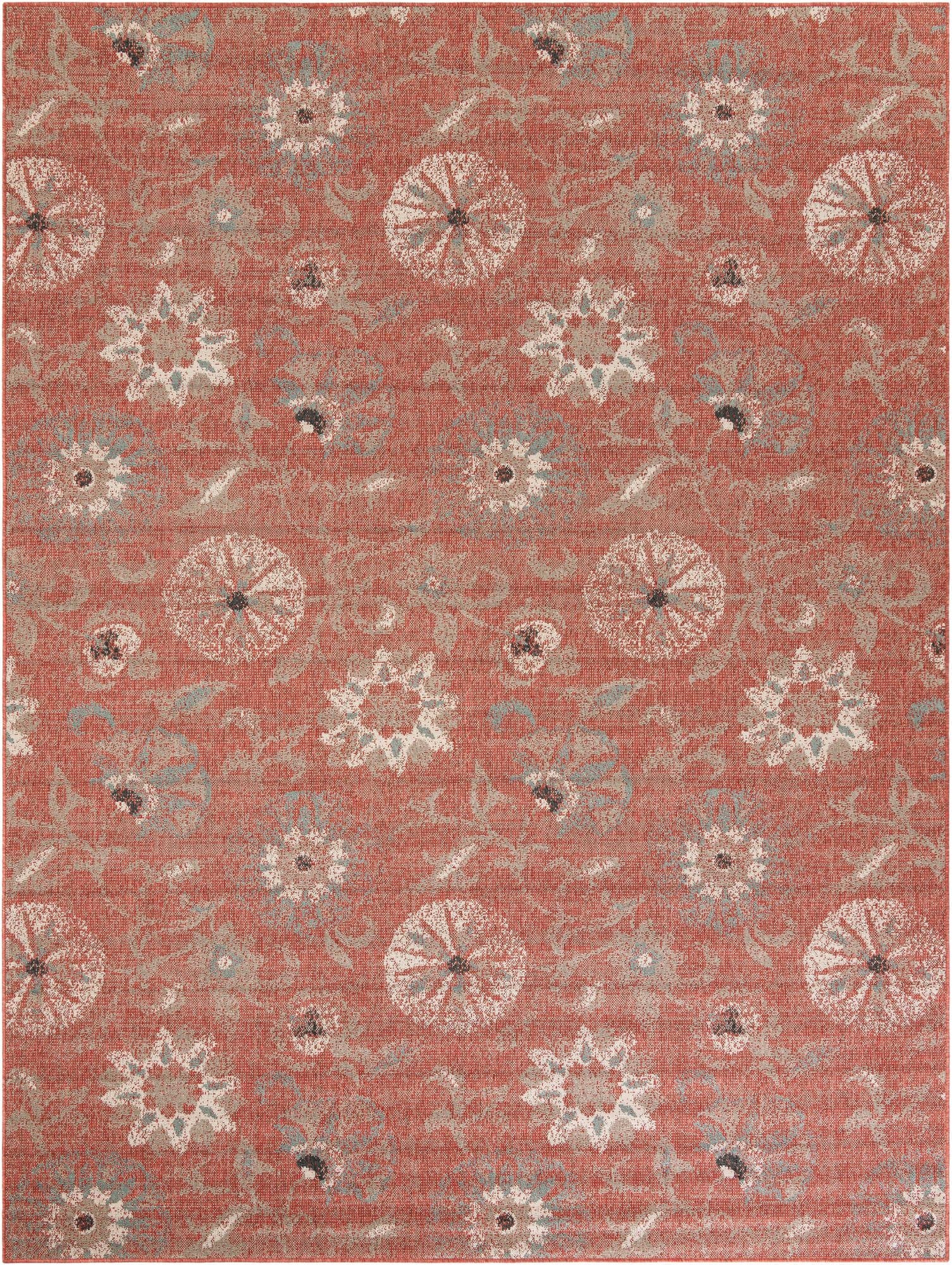 9' x 12' Washable Botanical Indoor / Outdoor Rug