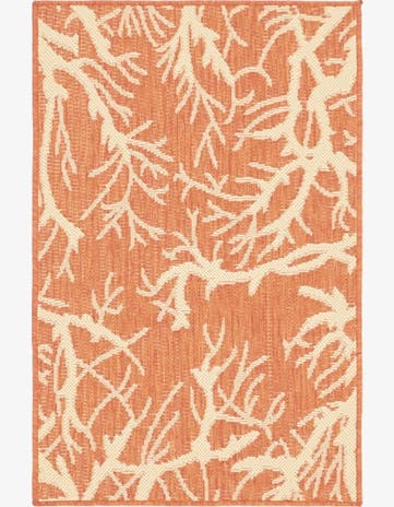 2' x 3' Easy-Clean Botanical Indoor / Outdoor Rug
