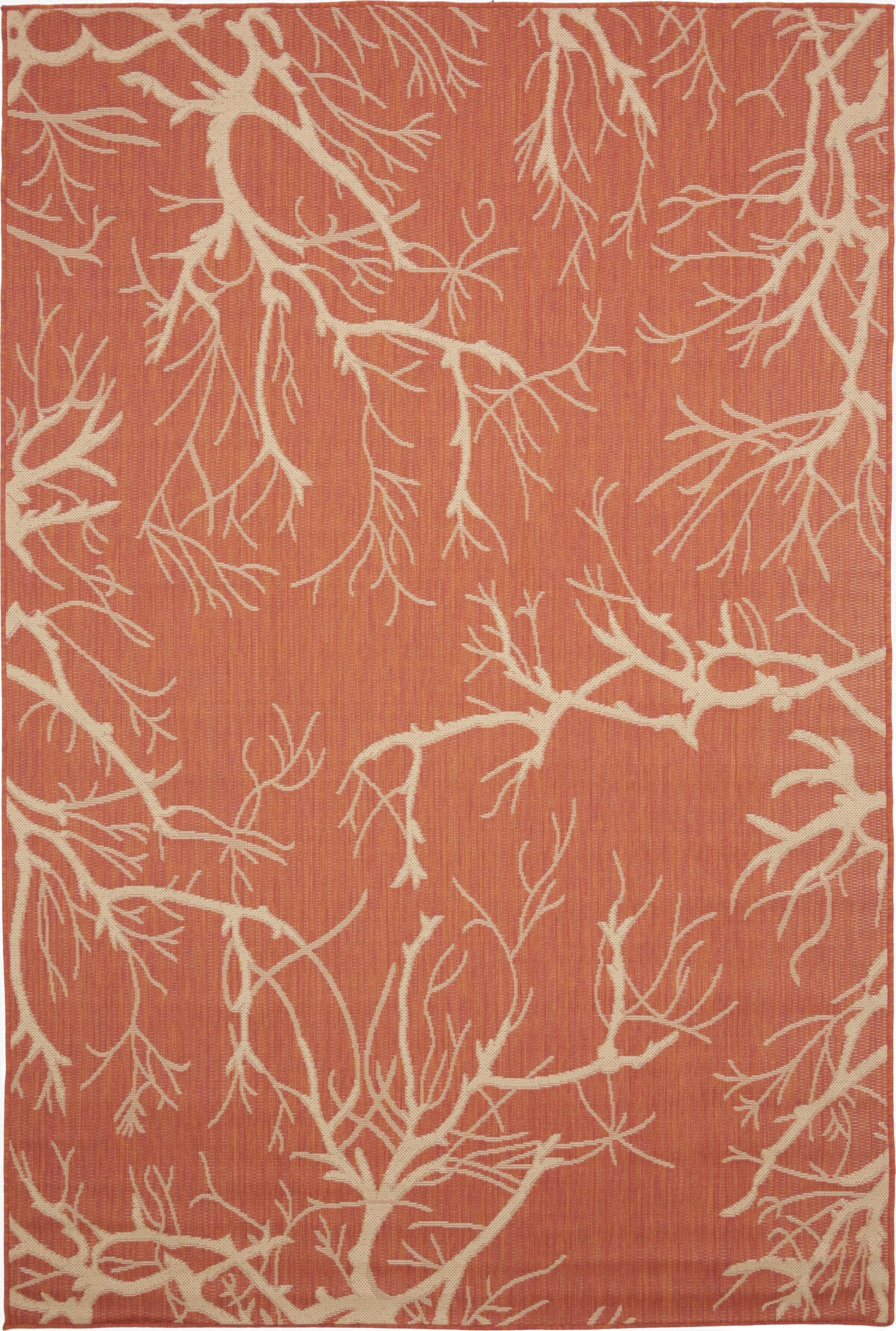 Primary image 6' x 9'  Washable Botanical Indoor / Outdoor Rug