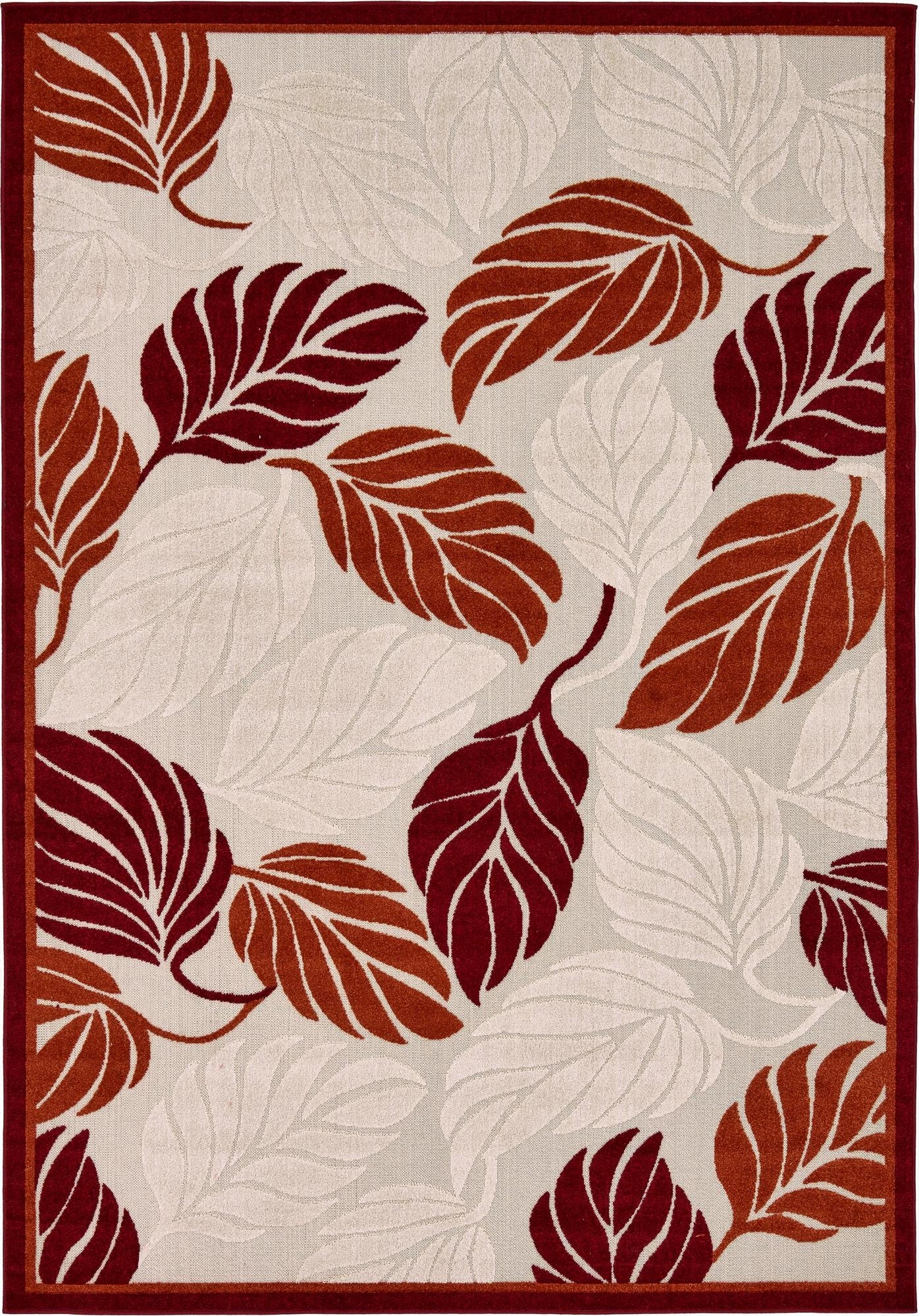 Primary image 7' x 10'  Washable Botanical Indoor / Outdoor Rug