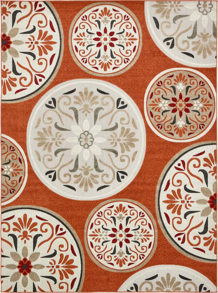 Detail image of 9' x 12' 2 Easy-Clean Modern Indoor / Outdoor Rug
