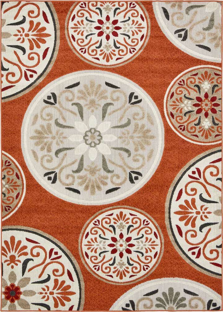 6' x 9' Easy-Clean Modern Indoor / Outdoor Rug