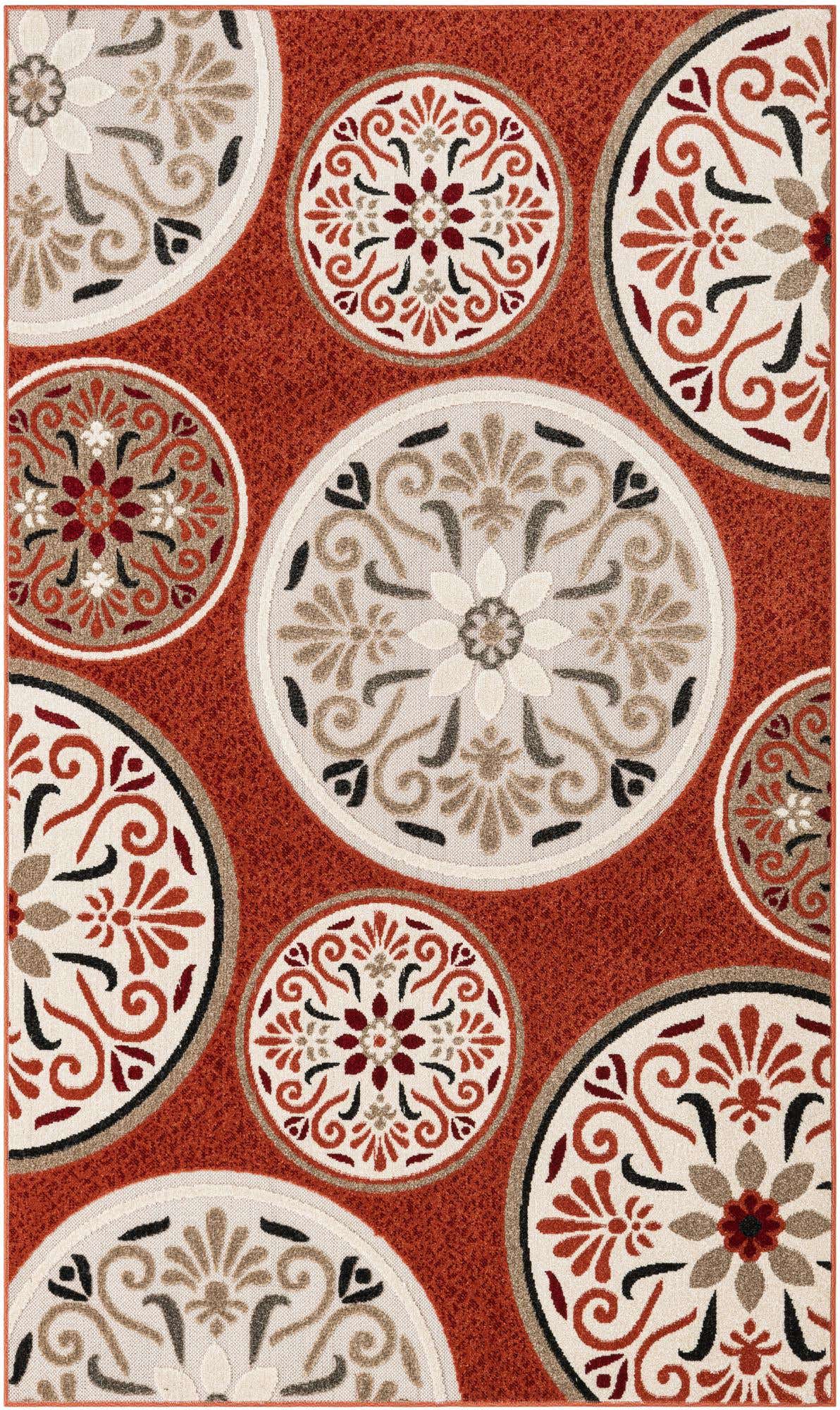 5' x 8' Easy-Clean Modern Indoor / Outdoor Rug