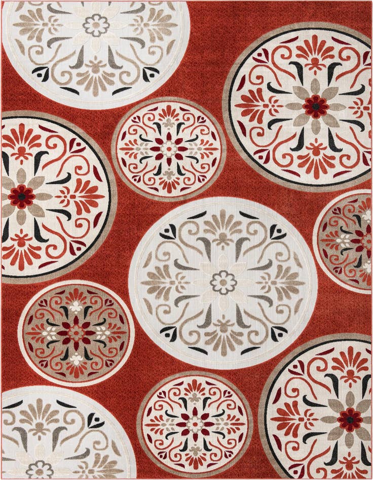 Detail image of 10' x 14' 1 Easy-Clean Modern Indoor / Outdoor Rug