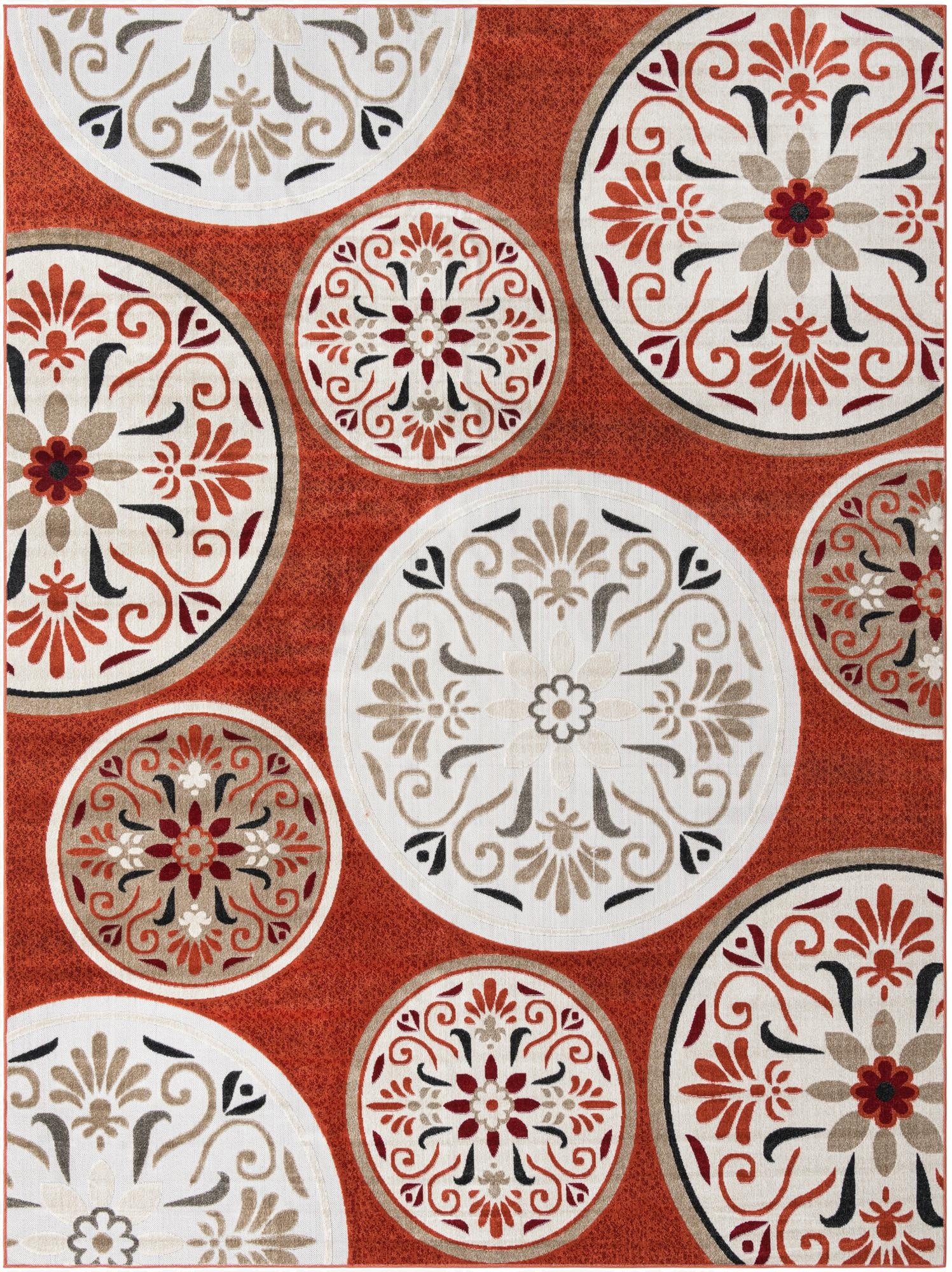 Primary image 10' x 13' 1  Washable Modern Indoor / Outdoor Rug