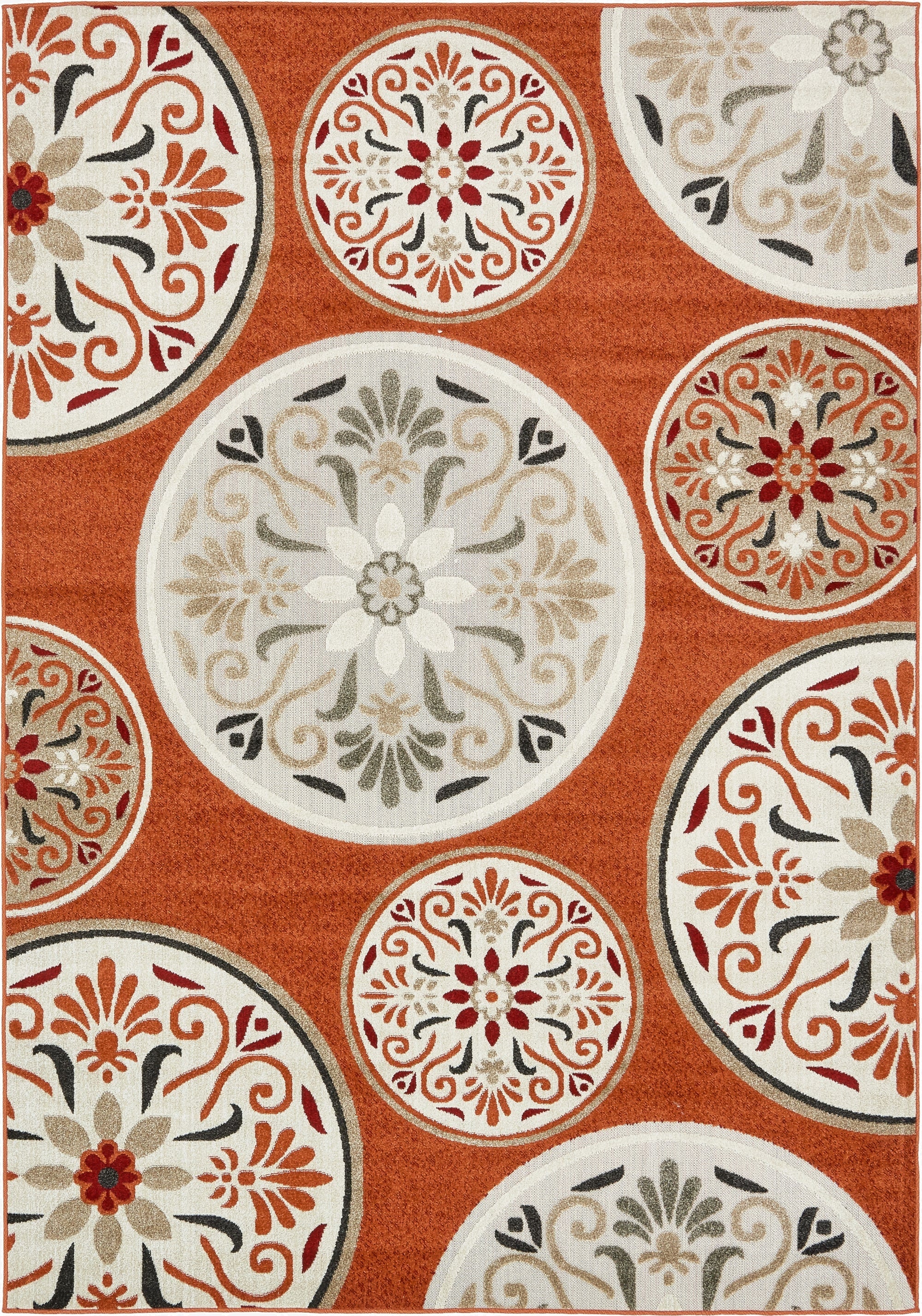 7' x 10'  Washable Modern Indoor / Outdoor Rug