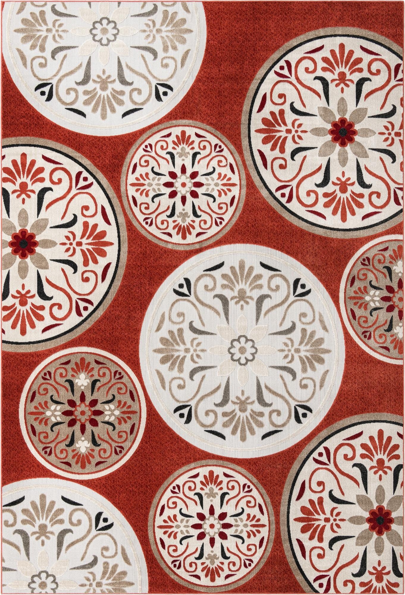 Primary image 10' x 14' 1  Washable Modern Indoor / Outdoor Rug