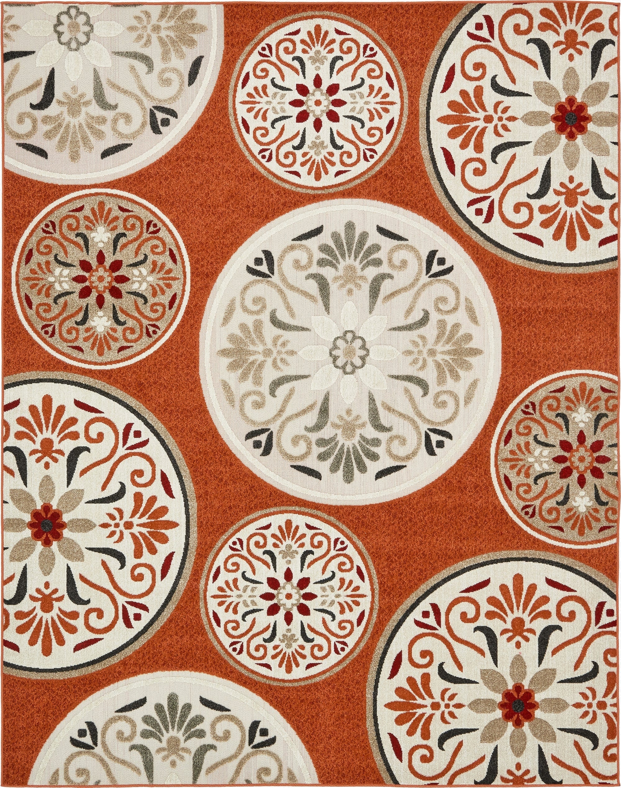 Primary image 8' x 10'  Washable Modern Indoor / Outdoor Rug