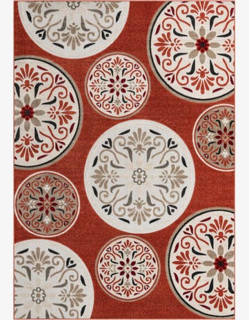 7' 10 x 11' Easy-Clean Modern Indoor / Outdoor Rug