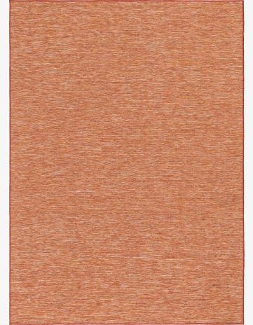 Terracotta Easy-Clean Solid Indoor / Outdoor Rug