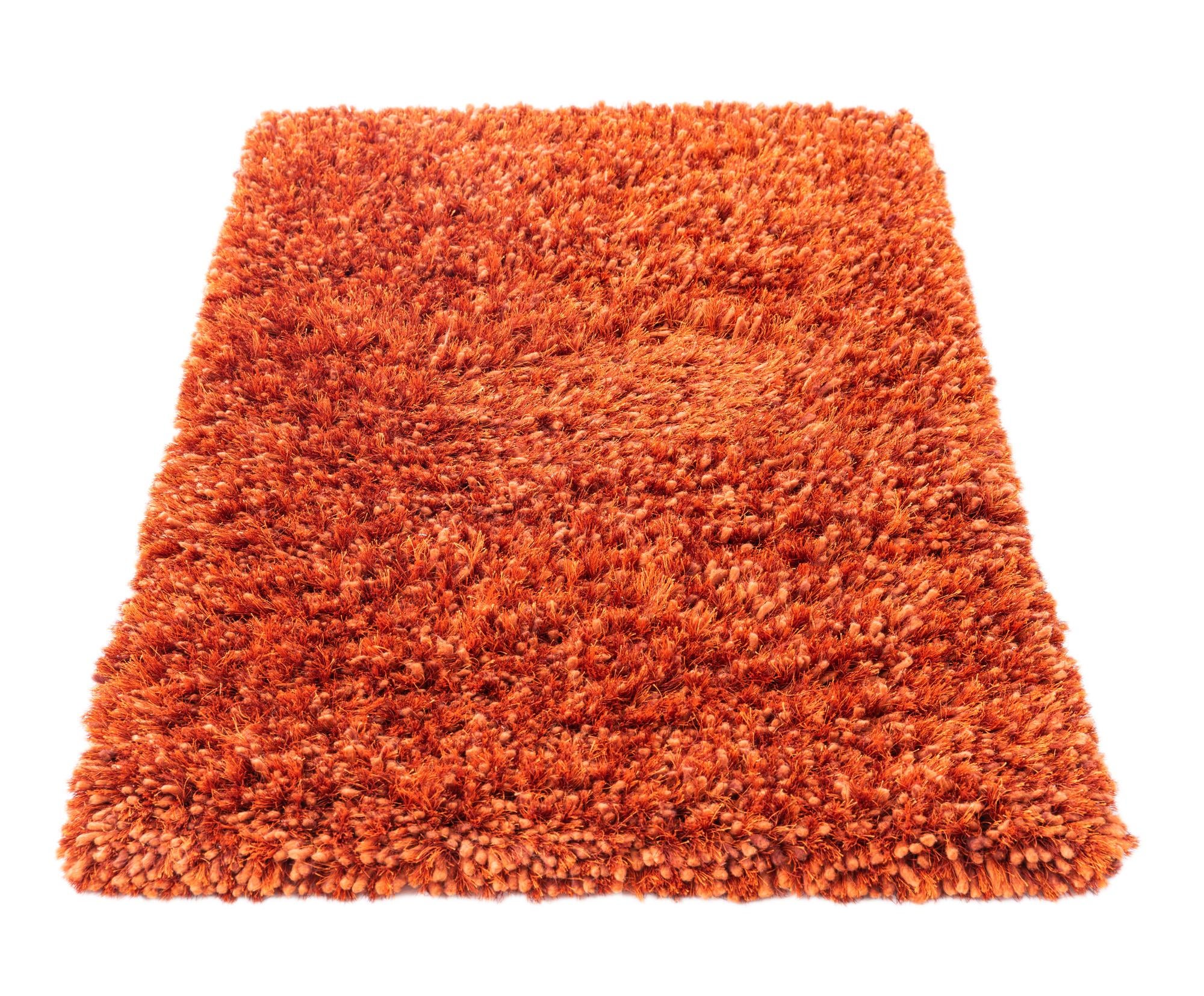 2' 5 x 4' 10 Hand Knotted Solid Shag Rug