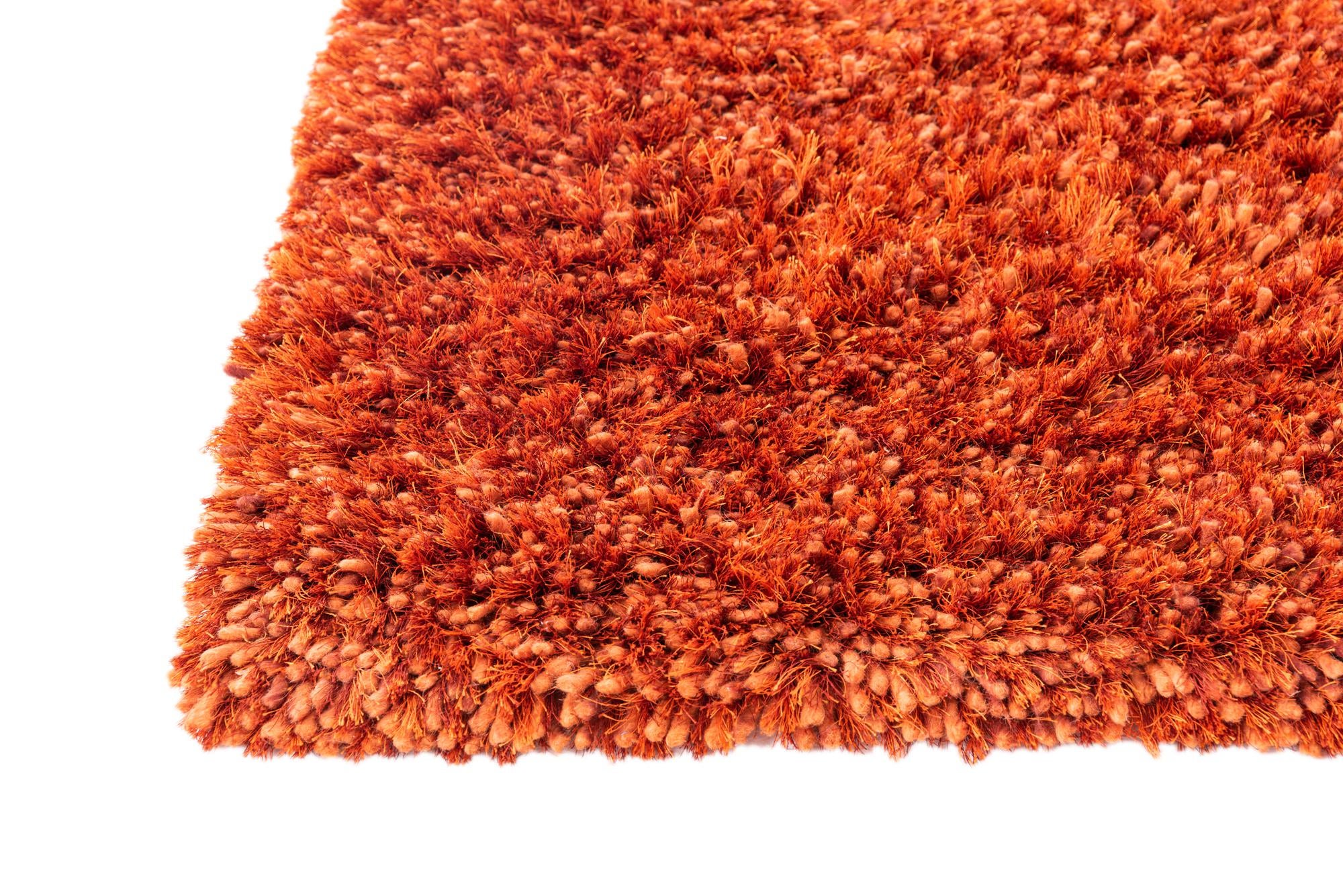 2' 5 x 4' 10 Hand Knotted Solid Shag Rug