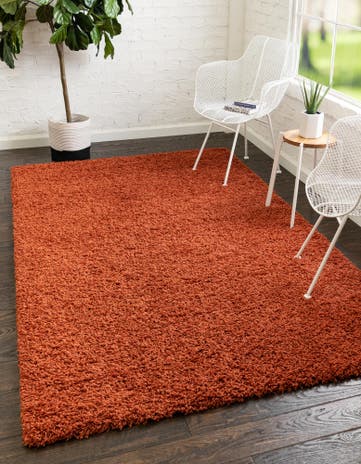 12' x 15' 7 Solid Shag Rug