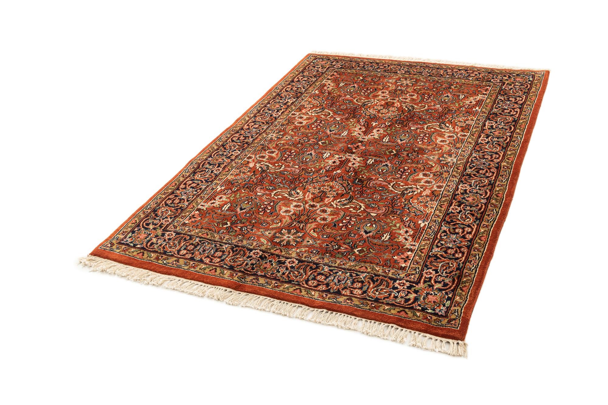 4' 5 x 6' 4 Hand Knotted Tabriz Wool Rug