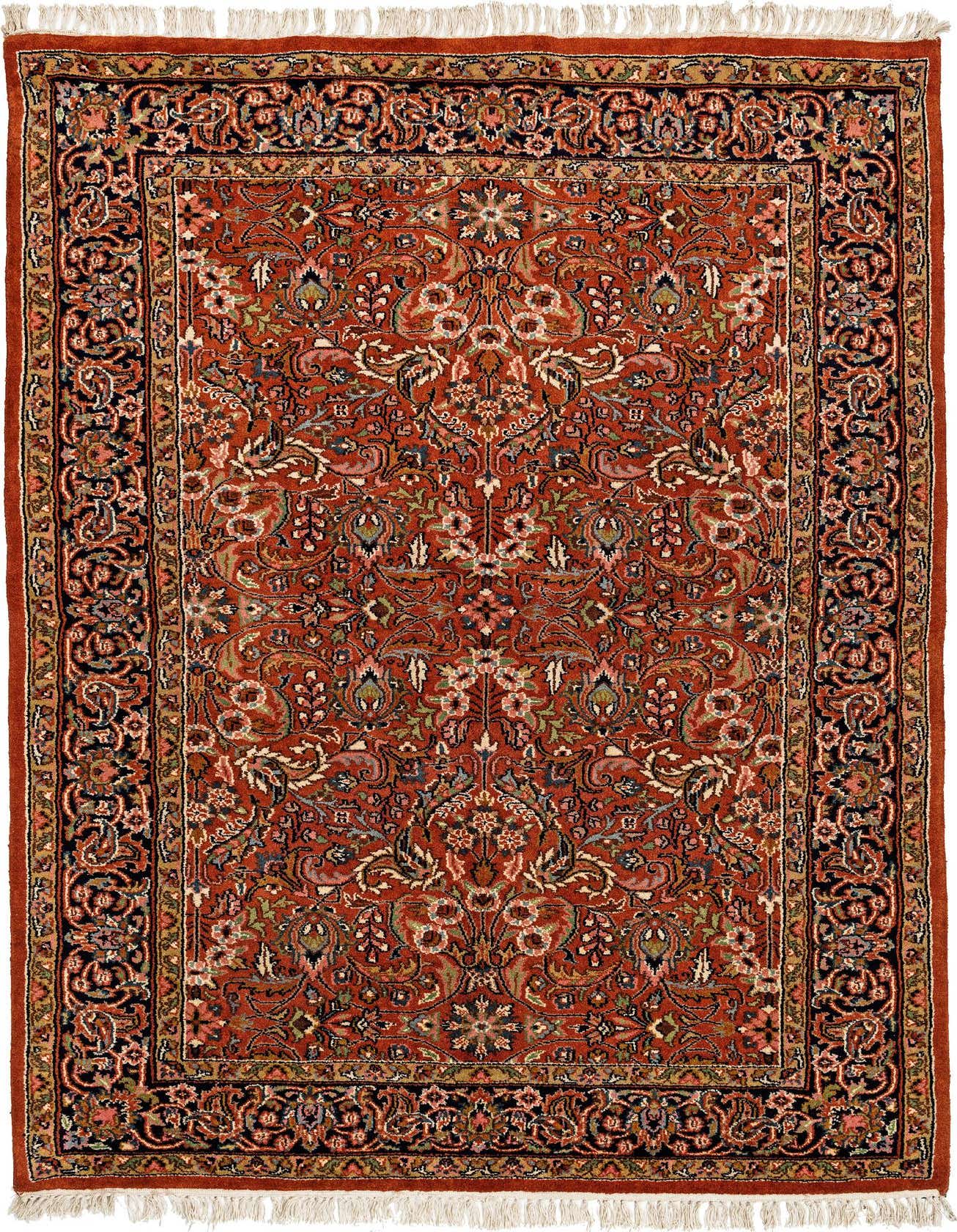4' 5 x 6' 4 Hand Knotted Tabriz Wool Rug