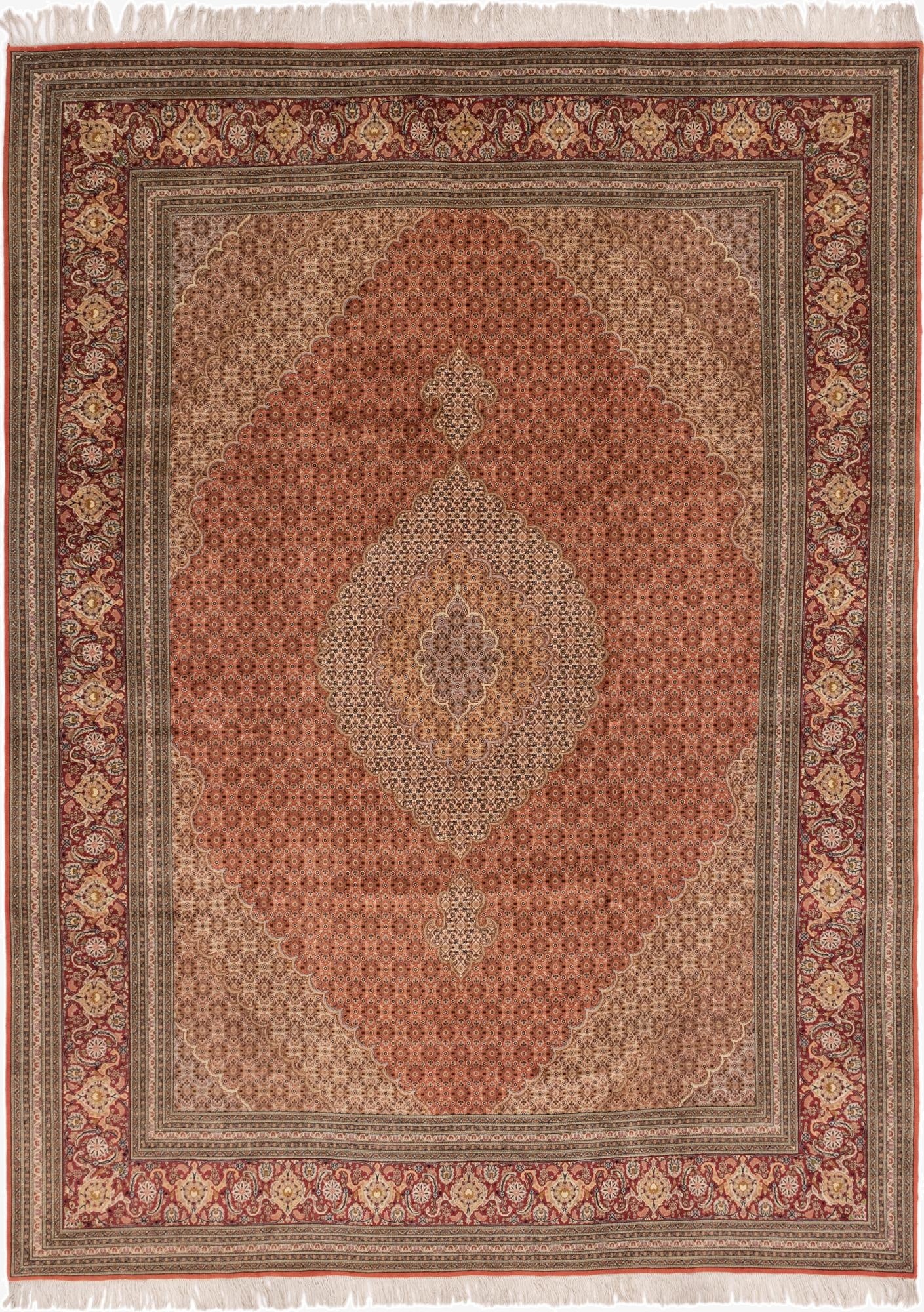 8' 4 x 11' 5  Hand Knotted Tabriz Persian Rug