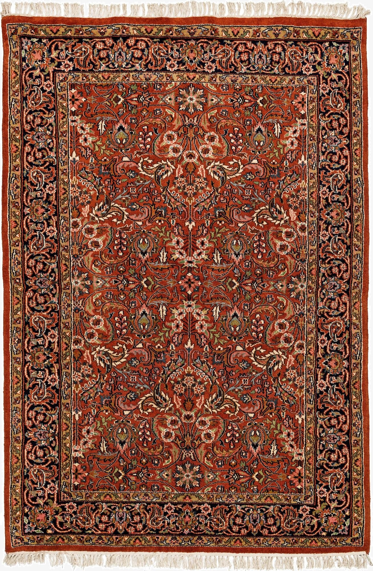 4' 5 x 6' 4  Hand Knotted Tabriz Wool Rug