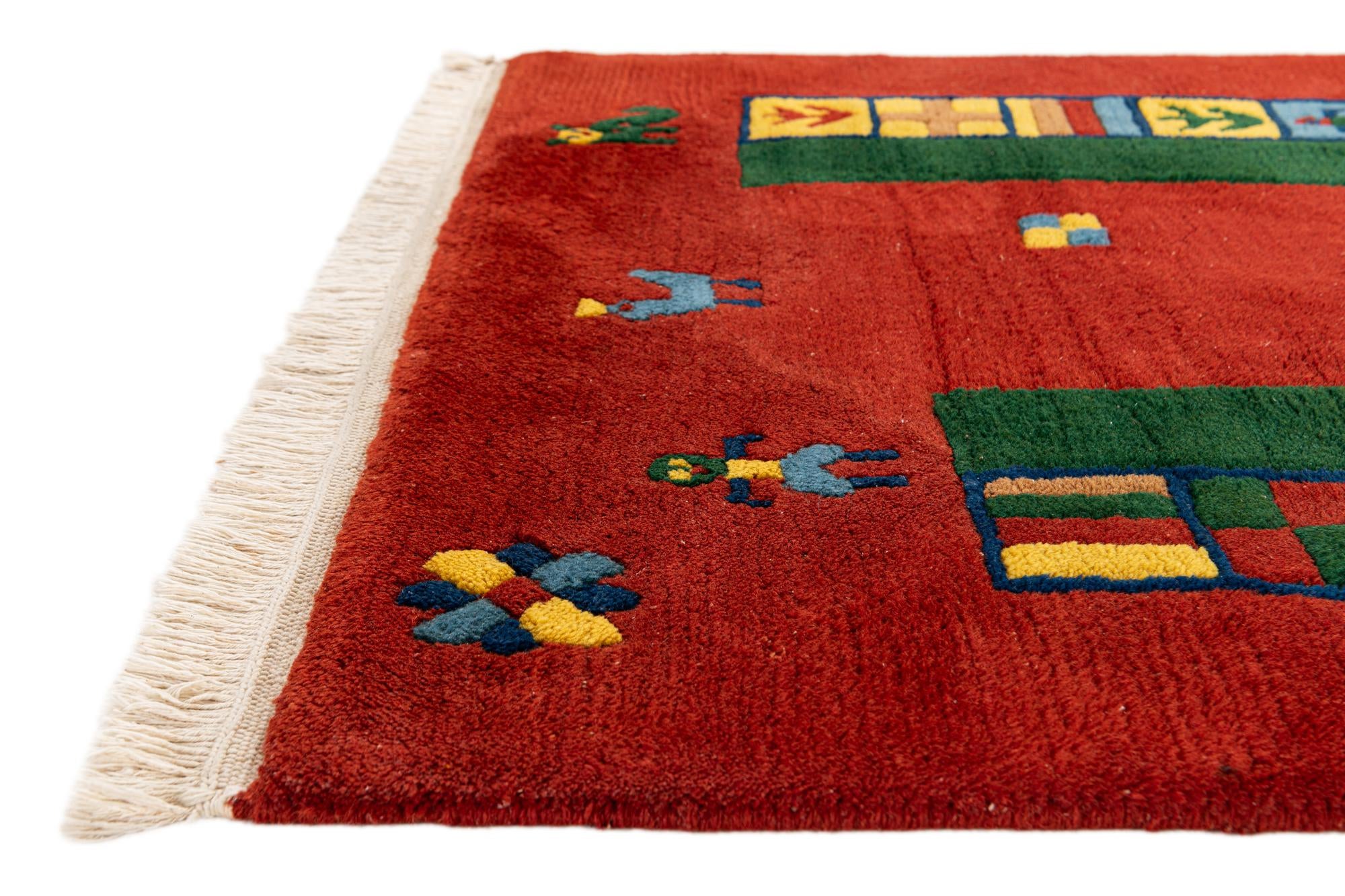 3' 1 x 5' 6 Hand Knotted Tibet Wool Rug