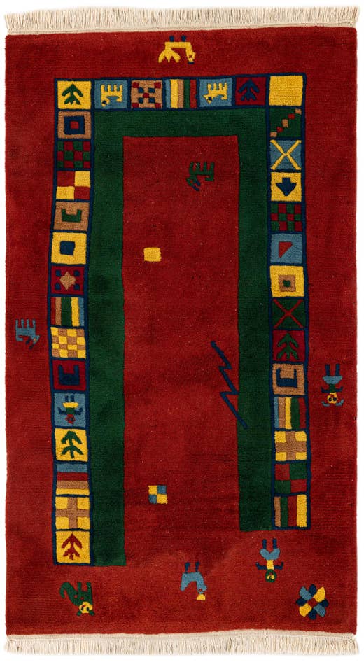 Detail image of 3' 1 x 5' 6 Hand Knotted Tibet Wool Rug
