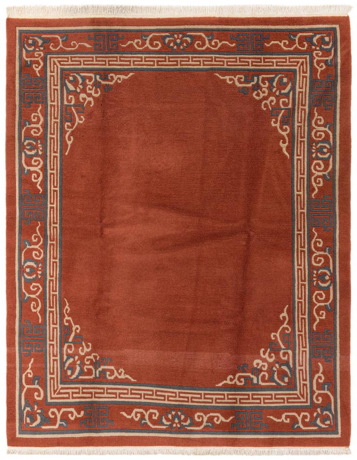 Detail image of 6' 6 x 8' 6 Hand Knotted Tibet Wool Rug