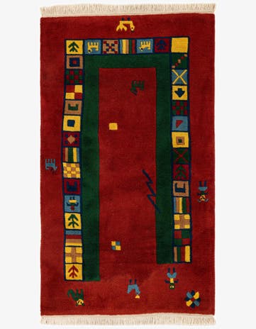 3' 1 x 5' 6 Hand Knotted Tibet Wool Rug