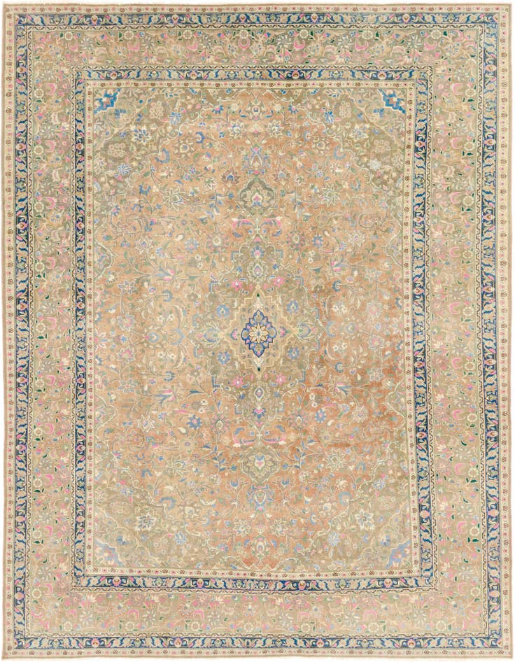 Detail image of 9' 8 x 12' 8 Hand Knotted Ultra Vintage Persian Wool Rug