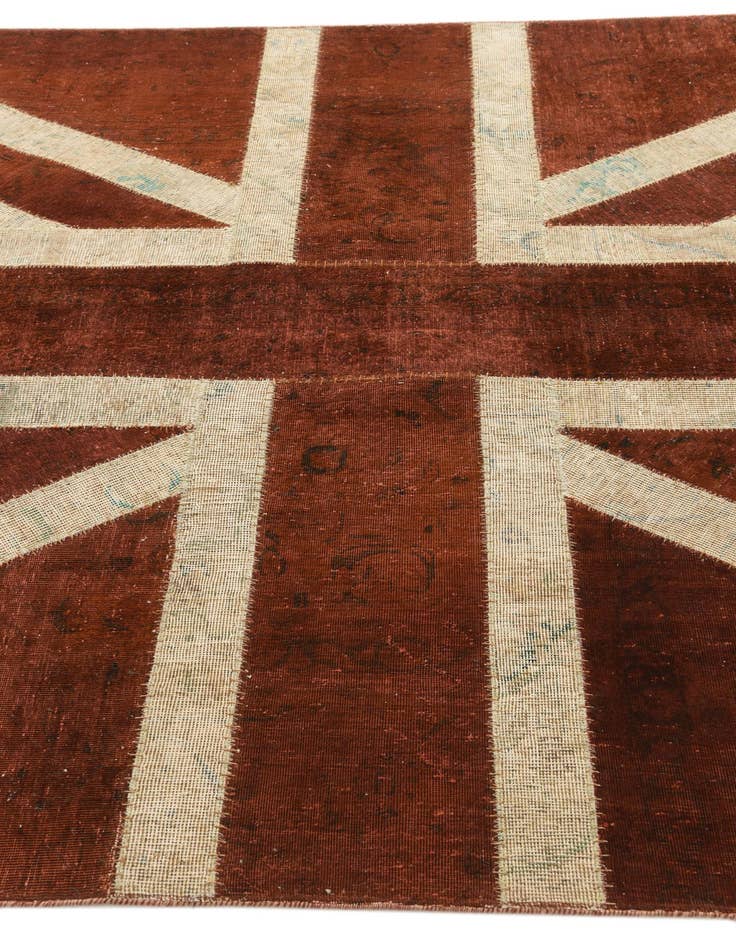 Detail image of 5' 7 x 8'  Hand Knotted Ultra Vintage Persian Wool Rug