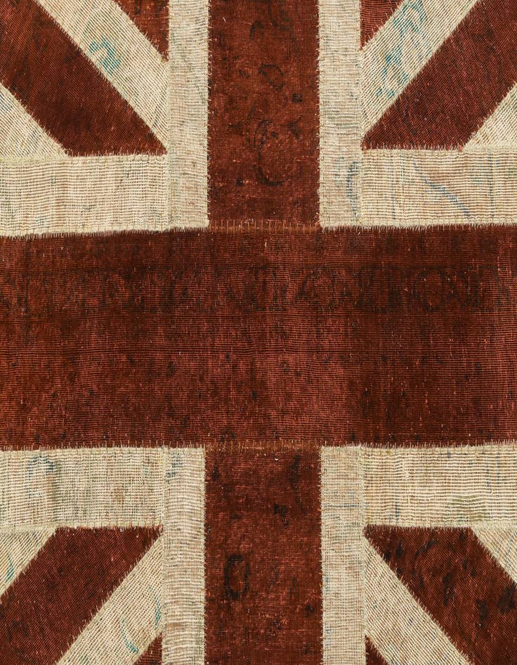 Detail image of 5' 7 x 8'  Hand Knotted Ultra Vintage Persian Wool Rug