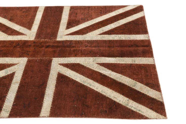 Detail image of 4' x 5' 10 Hand Knotted Ultra Vintage Persian Wool Rug